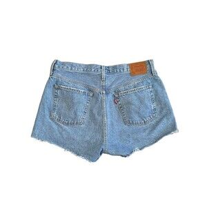 Levi's High Rise‎ 501 Jean Shorts Women's 32 Button Fly Preppy